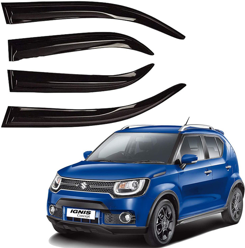 Under Auto For Non-convertibles Front, Rear Wind Deflector(Tinted Maruti Ignis 1.2 AMT Alpha Petrol)