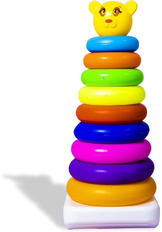 Enorme 9 Pcs Stacking Teddy Plastic Rings, Educational Rings Tower Set For Kids(Multicolor)