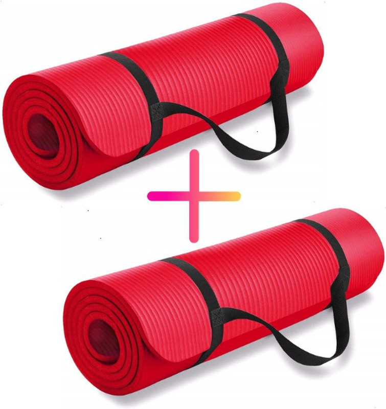 Higrade YOGA MAT COMBO DEAL EXERCISE WORKOUT GYM FLOOR MATT GOOD LOOKING Red, Red 6 mm Yoga Mat