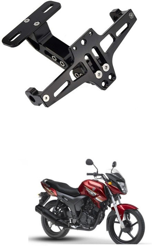PRTEK Universal Motorcycle Fender Eliminator CNC Aluminum License Plate Bracket Fit A161 Bike Number Plate(Aluminium 7 cm x 11 cm)
