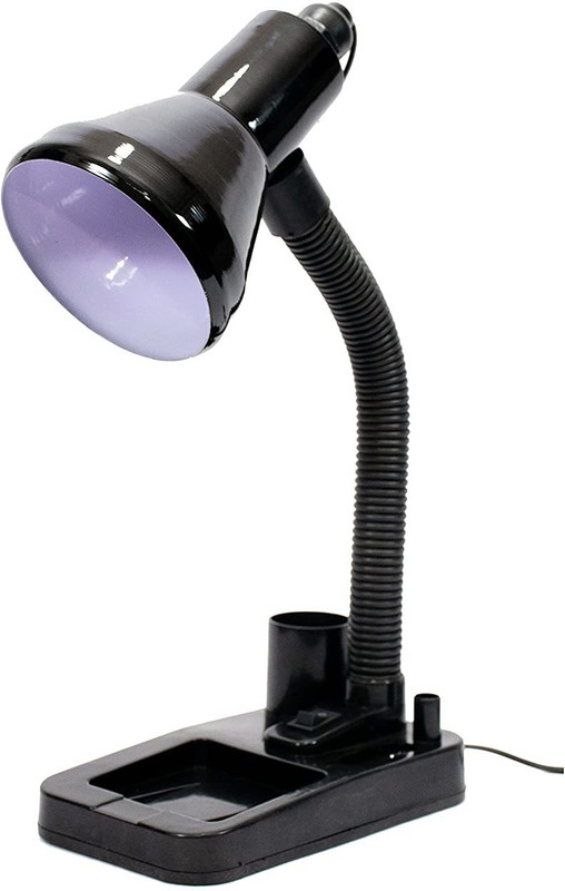 MSKNCR Lamp for Students with Metal Shade and Plastic Base Study Lamp(38.1 cm, Black)