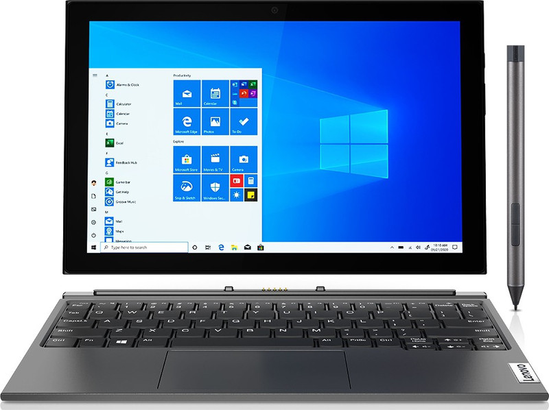 Lenovo Tab Ideapad Duet 3 with Bluetooth Keyboard and Digital Pen 4 GB RAM 128 GB ROM 10.3 inches with Wi-Fi Only Intel Celeron N4020 Processor Tablet (Grey)