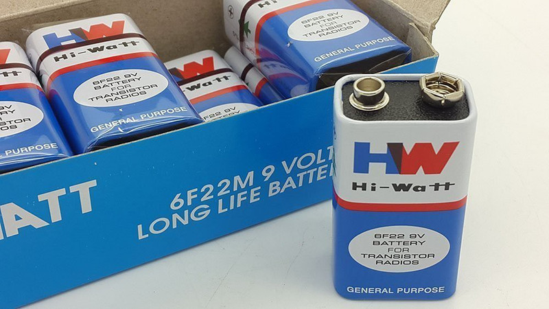 Gadariya King hi-watt 6F22 29312 HW Long Life Zinc Carbon Battery Hi-Watt (Pack of 5) 9V 6F22M Zinc Carbon Long Life General Purpose 9 Volt Batteries use for Multimeter Analog Battery Tester