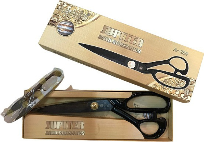 JUPITER Steel Western Tailoring Scissors with Thread Cutter, 10-inch Scissors(Set of 1, Black)