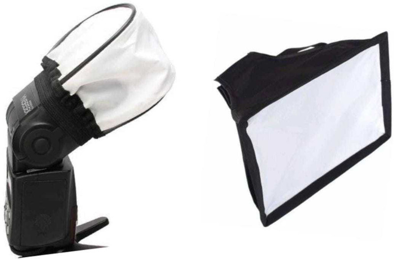 ALFASIYA 2 Flash Soft Box Combo Pack Mini Box Speedlite Diffuser Camera Photography Diffuser FLASH Diffuser(White, Black)