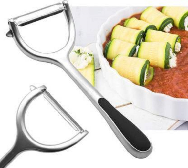 Cltllzen Vegetable Peeler Zinc Alloy Fruit Peeler Stainless Steel Blades Super Sharp Serrated Shape Durable Non-Slip Silicone Handle Y Shaped Peeler(Silver, Black)