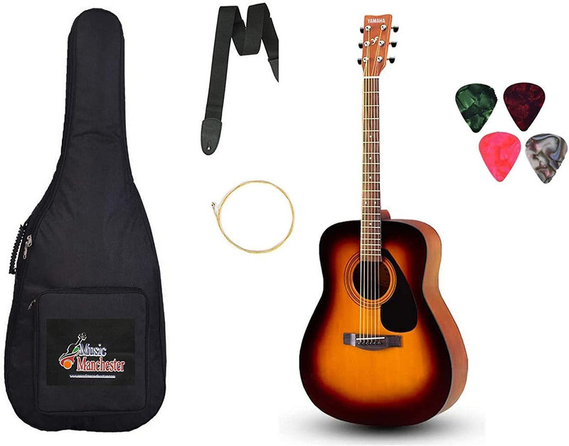 YAMAHA F280 Acoustic Guitar, TBS(Tobacco Sun Burst) with Padded Bag, Belt, Plectrums and String Combo Pack Acoustic Guitar Rosewood Rosewood(Orange)