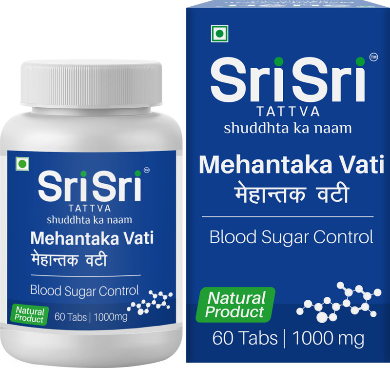 Sri Sri Tattva Mehantaka Vati - Blood Sugar Control, 60Tab(Pack of 2, 300 g)