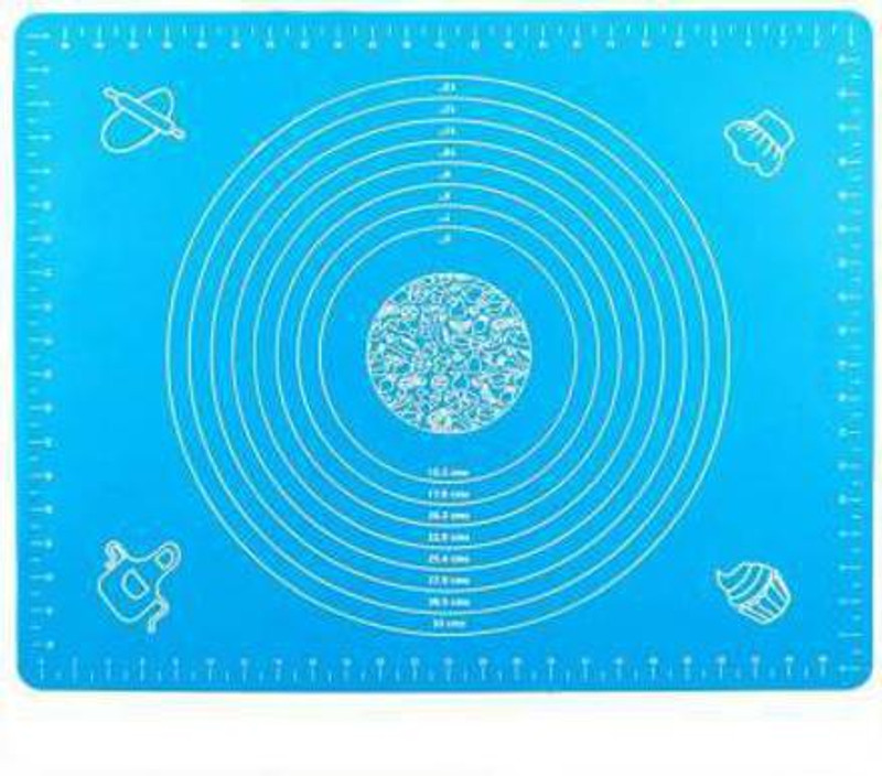 Tanish Multipurpose blue Silicone Foldable Non Stick Washable & Reusable Baking Mat (1 Pc) Food-grade Silicone Baking Mat(Pack of 1)