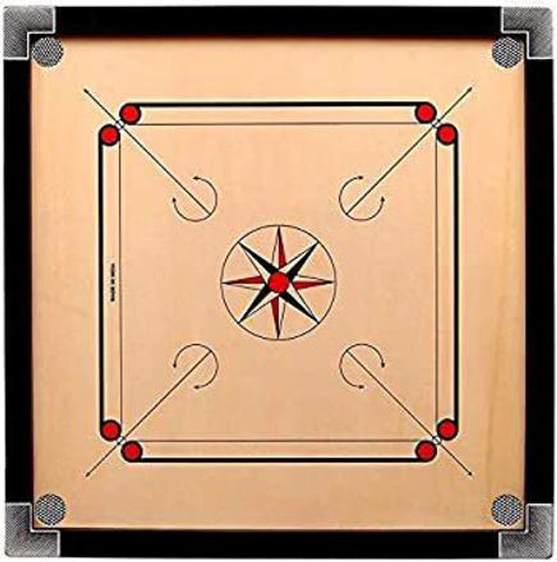 Carrom talk Medium size 26inches 4 cm Carrom Board(Beige)