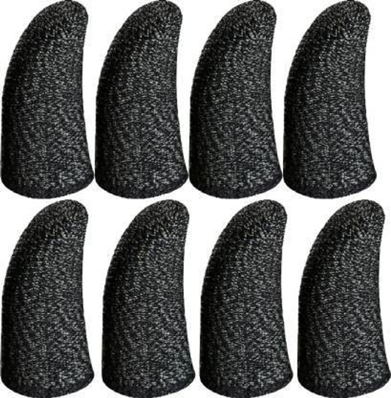 Havick Thumb & Finger Sleeve for Pubg Mobiles Game, Anti-Sweat, 6 Sleeves Black Finger Sleeve(Pack of 6)