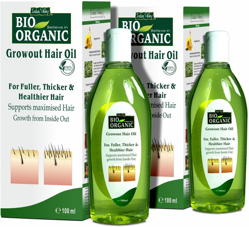 Indus Valley BIO Organic Growout Hair Oil- Twin Pack(200 ml)