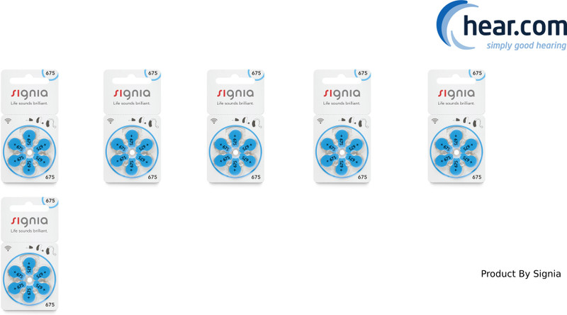 Signia Hearing Aid Battery 675- Pack of 18 Batteries 10966600-Hear.com Stethoscope Case(Blue)