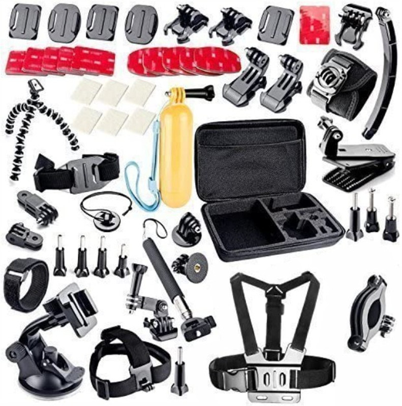 Protos India.Net Camera Accessory Kit for Hero 2/3/3+/4, SJCAM and other Action Cameras With Large Size Case Strap(Black)