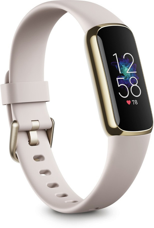 FITBIT Lunar White Soft Gold Stainless Steel(White Strap, Size : S & L)