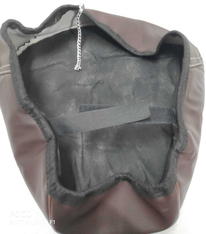 ANK Brown Leatherite Durable & Comfortable Stylish Brown Seat Cover For Royal Enfiled Classic Gunmetal Gray 350Cc 500 Cc Single Bike Seat Cover For Royal Enfield Classic, Classic 500, Classic Chrome, Classic Desert Storm, Classic 350