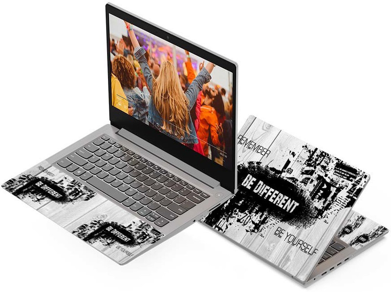 Techfit HD Printed 3D Series Full Panel Laptop Skin Sticker Vinyl Fits Size Upto 15 inches No Residue, Bubble Free Vinyl Laptop Decal 15.6 - HP Logo on 3D Black Circle Stretched Vinyl Laptop Skin Compatible for 15.6 inch(Theme: Patterns)