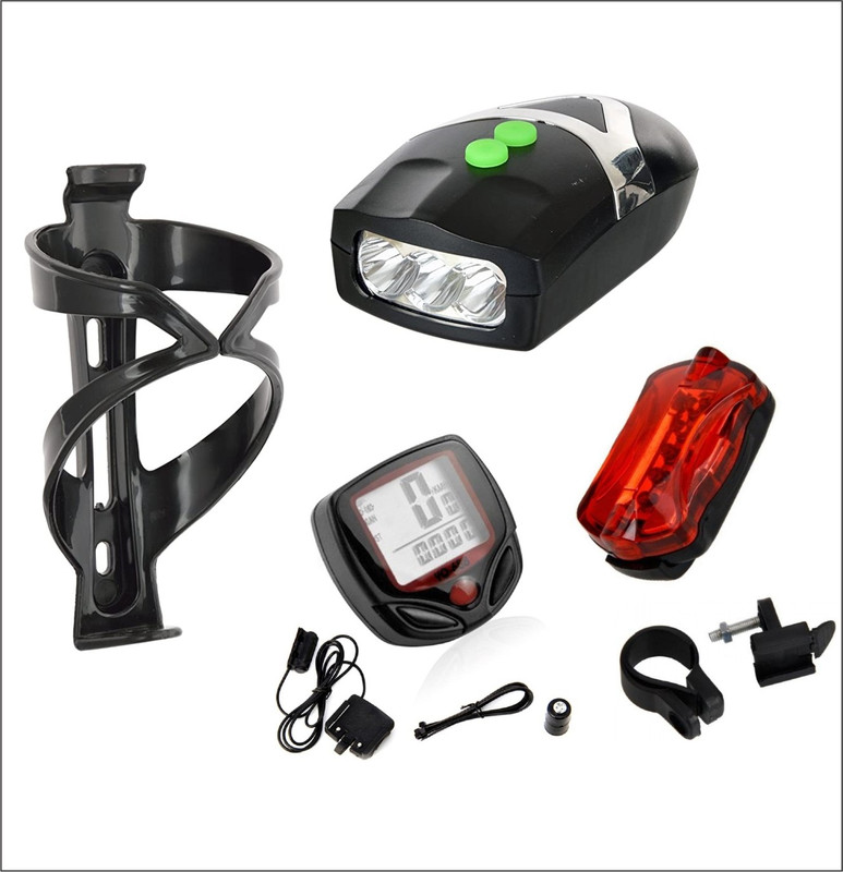 Protos India.Net Cycle Head Light Horn Tail Light Speedometer Digital Odometer Bottle Holder Digital Speedometer(Sport)
