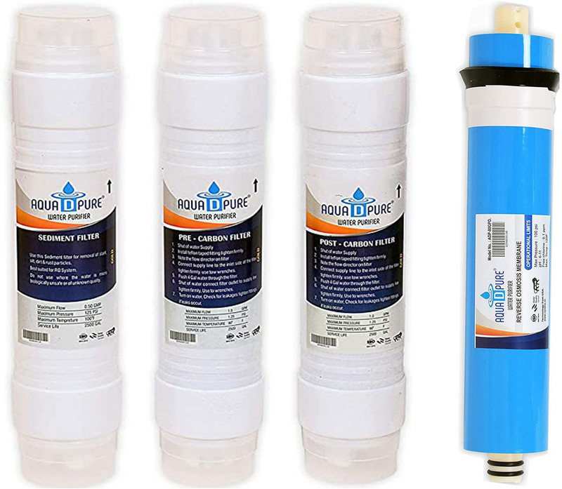 AquaDart Pre and Post Carbon With Sediment For All Type Of RO Water Purifier Solid Filter Cartridge(0.5, Pack of 3)