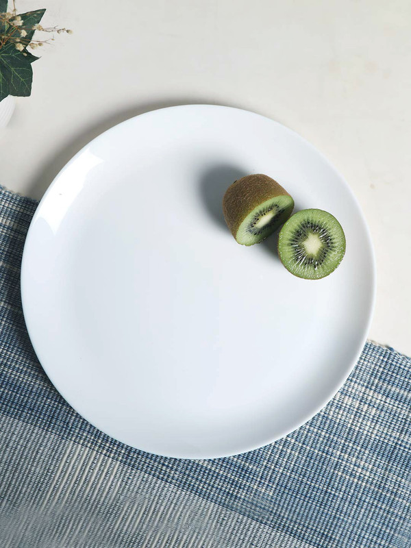 DIVA FROM LAOPALA Opalware Dinner Plates Round Dinnerware Dish Catering Serving Plates Dinner Plate Dinner Plate(Pack of 6, Microwave Safe)