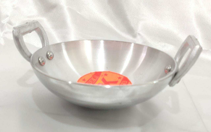 Super HK Aluminium Small Kadhai for Tadka/Frying Kadhai 19.03 cm diameter 0.35 L capacity(Aluminium)