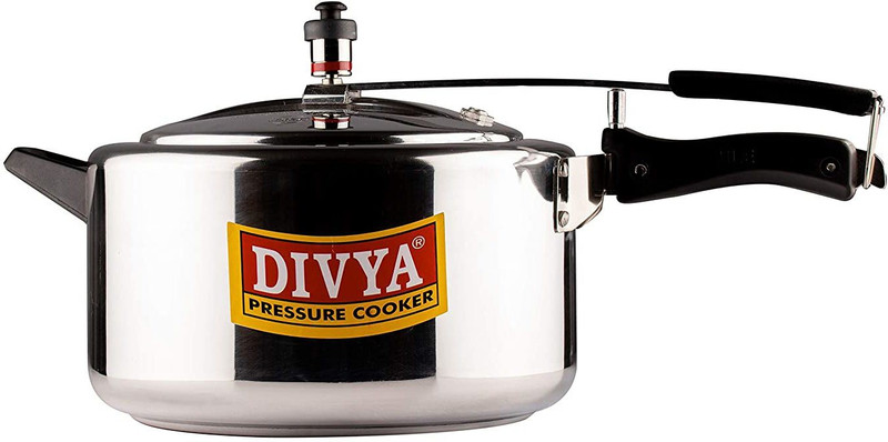 DIVYA Flat 8 L Inner Lid Pressure Cooker(Aluminium)