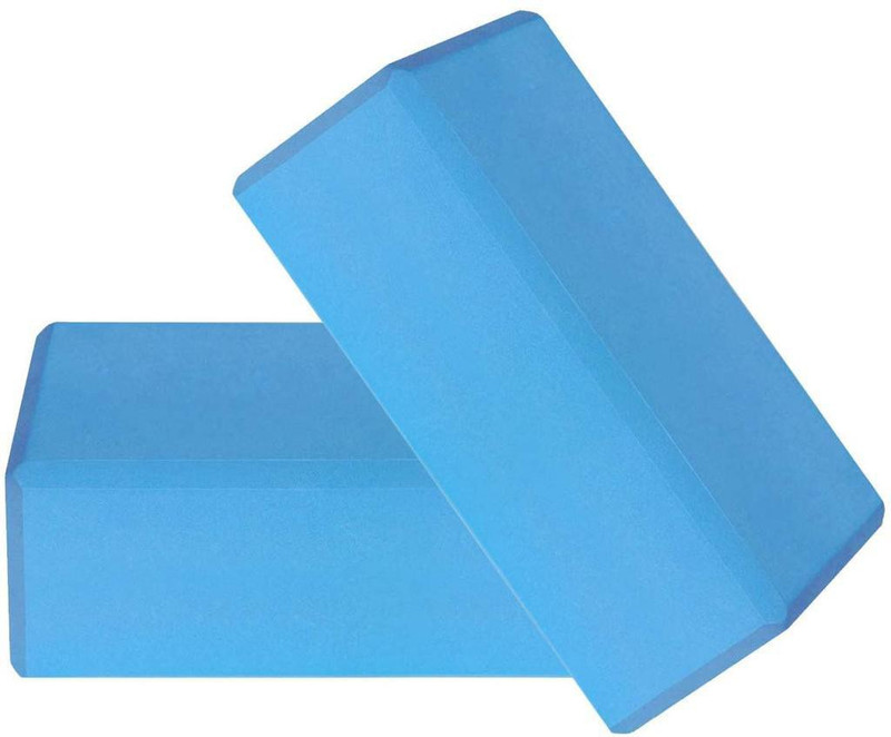 TIMA Yoga Block Soft Non-Slip Foam Surface For Yoga, Pilates, Meditation Yoga Blocks(Blue Pack of 2)