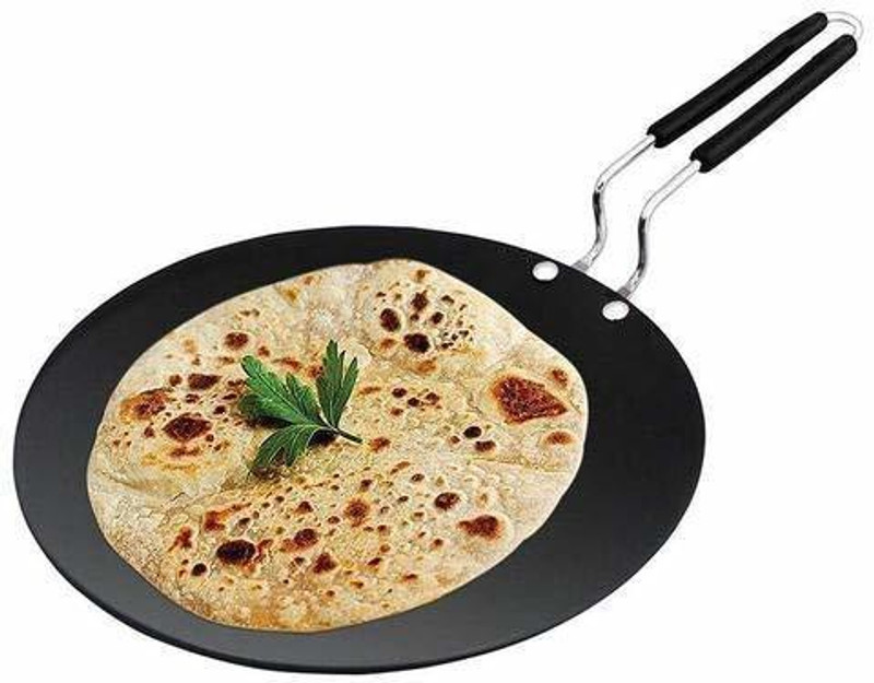 Prodealnet Tawa 24.5 cm diameter / Premium Quality Heavy Iron tawa for roti/chapati/paratha tawa (Iron)/Iron Heavy Tawa/Traditional Iron Heavy Tawa/iron heavy base chapati tawa/black iron tawa/black iron pan/iron chapati tawa/iron roti tawa/lokhand loha iron tawa Tawa/Plastics Handle Tawa Tawa 24.5