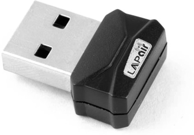 LAPCARE LAPAIR N 150 MINI USB Wi-Fi Dongle WS-WN687S1 USB LAN Card(Black)