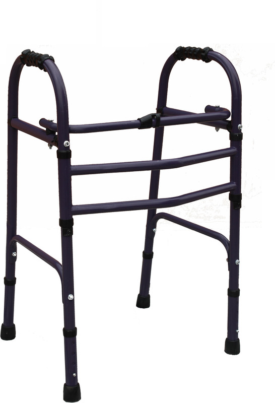 KDS SURGICAL Height Adjustable Foldable Old Age and Disable Person Patient Purple Walker Walking Stick