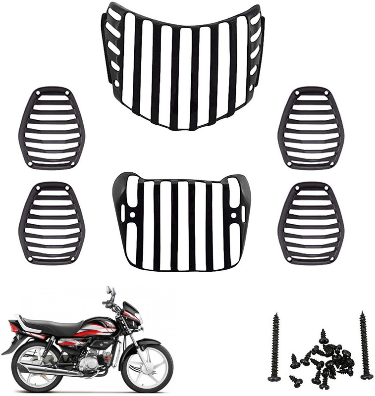 Naturalcreations HF Deluxe Grill Set of -6 (FOR Hro HF Deluxe) 01 Bike Headlight Grill(Black)