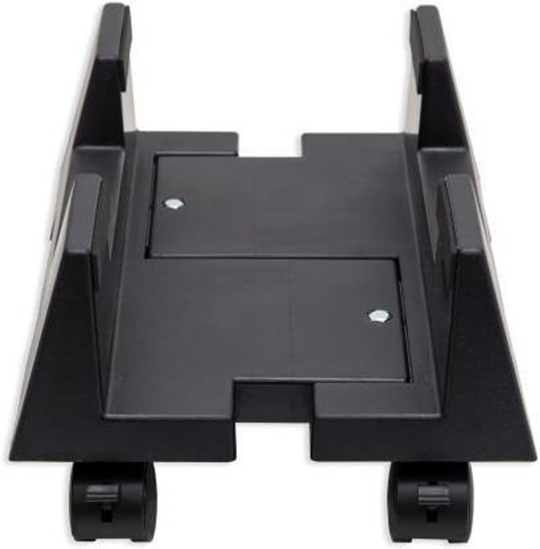 GKARUNA Multi Function Heavy Duty Desktop Computer CPU Trolley Stand Holder Adjustable Trolley CPU Trolley with Wheels Suitable for All Type of CPU (Black) CPU Holder(Plastic)