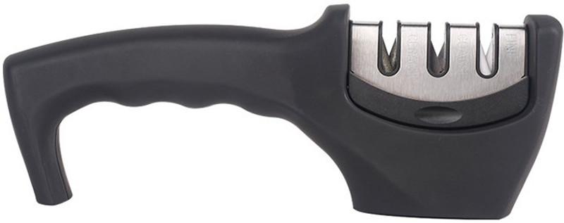 silverwyn Manual Knife Sharpener 3 Stage Professional Kitchen Chef 3 Slot Design, Slip Resistant Grip, Easy Sharpening, Safely Sharpen Knives, Restore Dull Knife for A Sharp Edge Electric Knife Sharpener(Plastic)