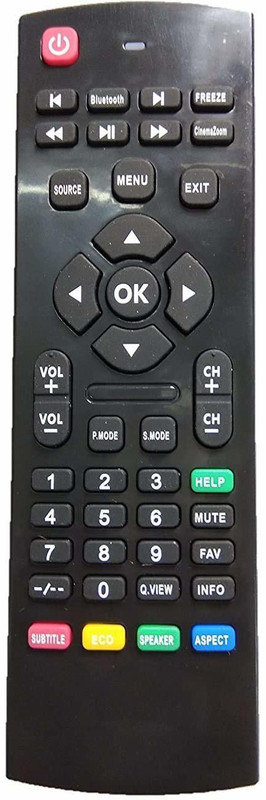 SHIELDGUARD Bluetooth Universal Remote Control Compatible for  LED/LCD TV Iconic Remote Controller(Black)