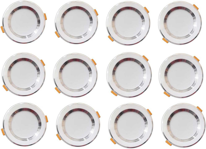 MVL 9W white led concealed down light pack of 12 Ceiling Light Ceiling Lamp(White)