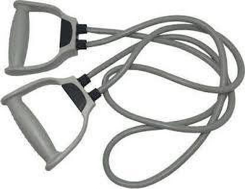 TM COLLECTION RESISTANCE AND RUBBER TONING TUBE BAND Fitness Band(Grey, Pack of 1)