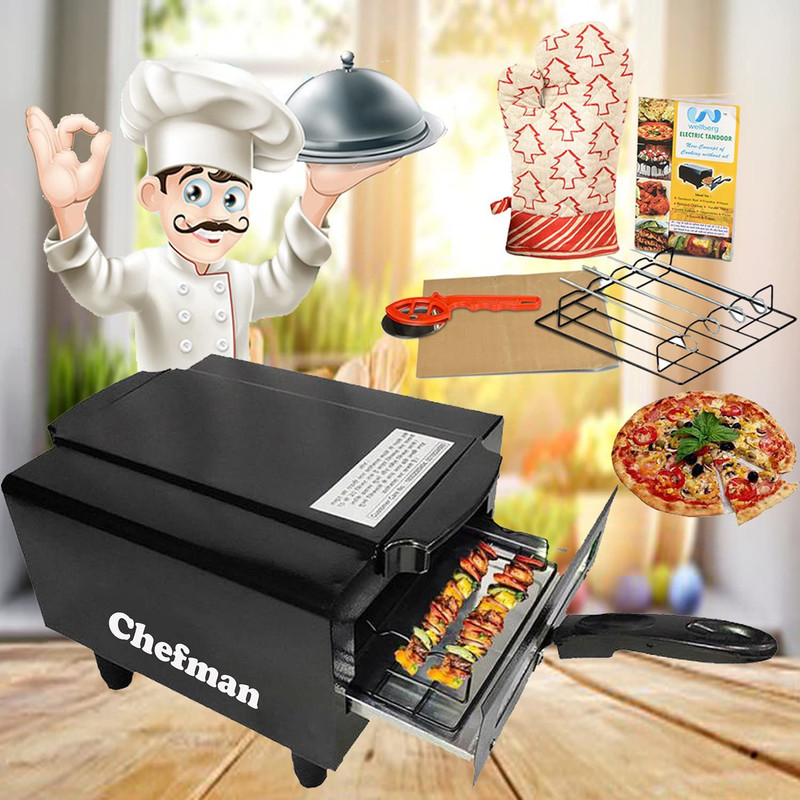 Chefman Electric tandoor & Grill 14 INCH ( BLACK ) For Naan and Roti Electric Tandoor(Black)