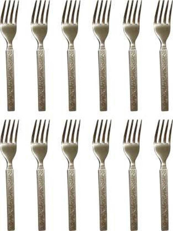 Prodealnet Steel Dessert Fork, Salad Fork, Dinner Fork, Serving Fork, Fruit Fork Set (Pack of 6) /Stainless Steel Fork Set of 6 Pcs Stainless Steel Dinner Fork Set/noodles fork /Stainless Steel Fruit Fork, Salad Fork, Dessert Fork, Serving Fork Set (Pack of 6) Steel, Plastic Serving Fork Set(Pack of
