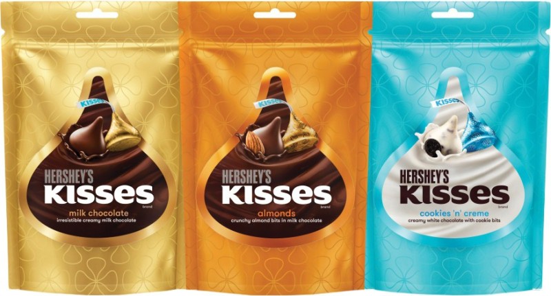 HERSHEY'S Kisses Milk Chocolate, Almonds and Cookies 'N' Creme Truffles(3 x 103.2 g)