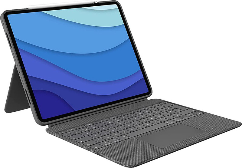 Logitech Combo Touch for iPad Air Bluetooth Handheld Tablet Keyboard Compatible with Desktop, Laptop, Mac for iPad Air 10.9 inch(4th & 5th Gen)-Detachable Backlit Keyboard(Grey)