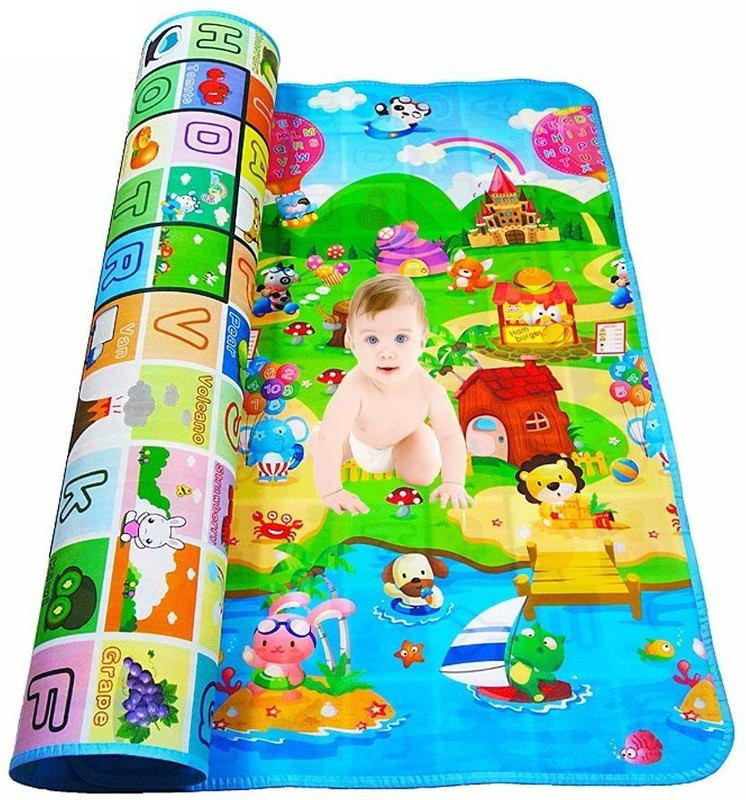rk enterprise Nylon Baby Sleeping Mat(Multicolor, Large)