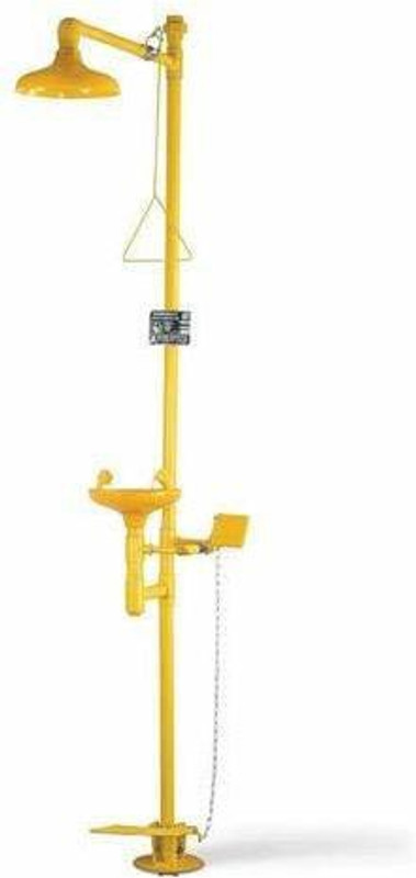 UDYOGI 6250 GI Hand and Foot Operated Emergency Safety Shower and Eyewash Safety Shower