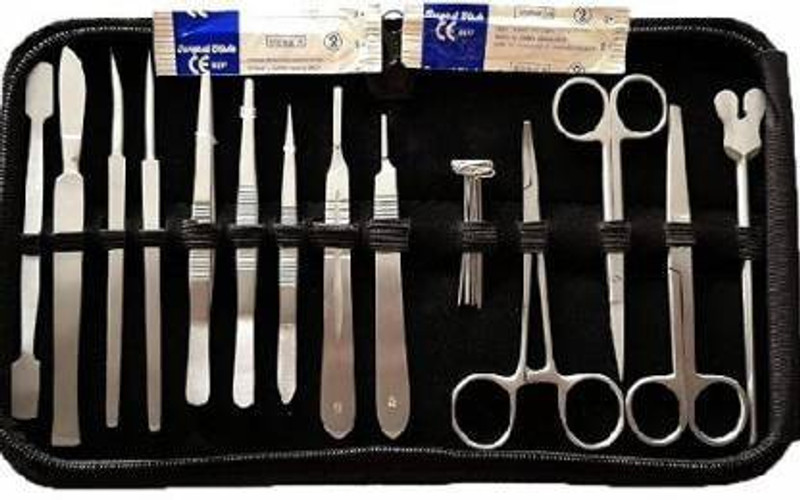 ARINEO Premium Quality Stainless Steel Dissection Kit Set with Tools for Medical Students Medical Equipment Combo Surgical Scalpel(Pack of 2)