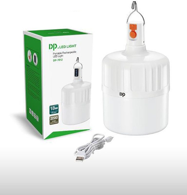 Dp 7812 (RECHARGEABLE LED EMERGENCY BULB) 18W LED, 2000mAh Battery 6 hrs Bulb Emergency Light(White)
