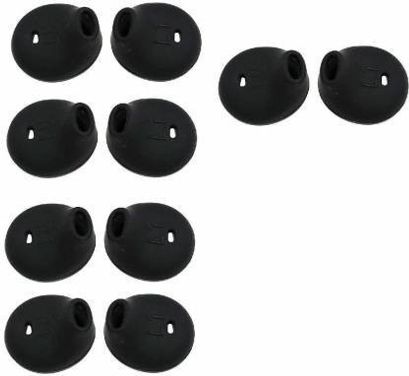 Hepteris level u ear buds,soft silicone earbuds ,ear buds cover In The Ear Headphone Cushion In The Ear Headphone Cushion In The Ear Headphone Cushion(Pack of 4, Black)
