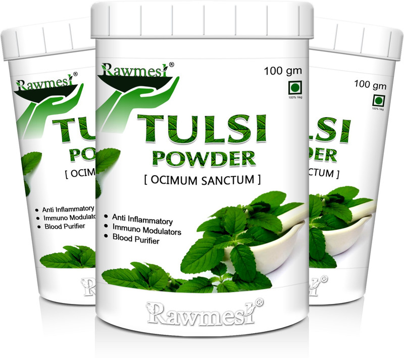Rawmest Organic 100% Pure Natural Tulsi Powder_300gm(Pack of 3, 300 g)