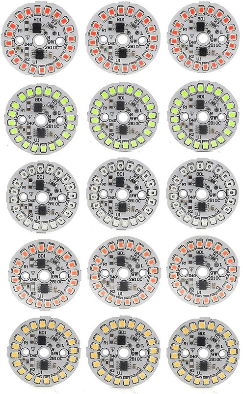 JIPNEX 15 Pcs 9W LED Bulb Raw Material Direct On Board MCPCB Light Electronic Hobby Kit