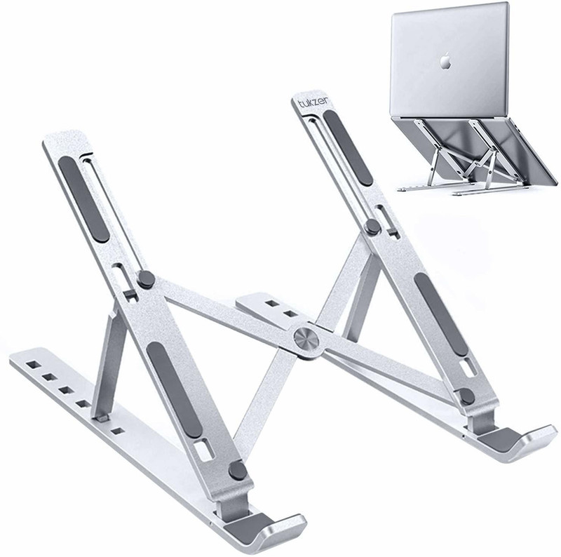 Tobo Click to open expanded view Laptop Stand, Tasshz Portable Laptop Desk Holder, 6-Levels Adjustable Notebook Riser Mount, Aluminum Ventilated Computer Stand for MacBook Pro Air, iPad, Lenovo, Dell, More 10-15.6” Laptops TD-01 LAPTOP Plastic Floor and Desk Stand Rotatable Laptop Stand with Adjusta