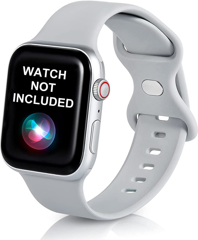 STEAD Smart Watch Soft Silicone band for iWatch series Ultra 8 7 6 5 4 3 2 1 SE(GREY) 40 mm Silicone Watch Strap(Grey)