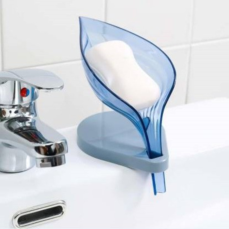 HomeSign Product Leafology Decorative Drainage Soap Holder-Self Draining Soap Holder Leaf Shape Soap Box(Multicolor)